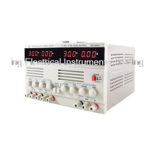 Fast arrival Dual output linear power supply 30V2A * 2 + 5 V2A -302D-II parallel dual DC regulated power