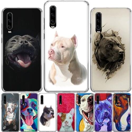 Pit Bull Lovely Pet Dog Pitbull Phone Case For Huawei P40 P30 P20 P10 Mate 10 20 30 Lite Pro P Smart Z Plus 2019 Cover Shell Co