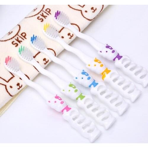 Baby Soft-bristled Toothbrush Smiling Tooth Cleaner Baby Kids Training Dental Care Child Teeth Brushes Set