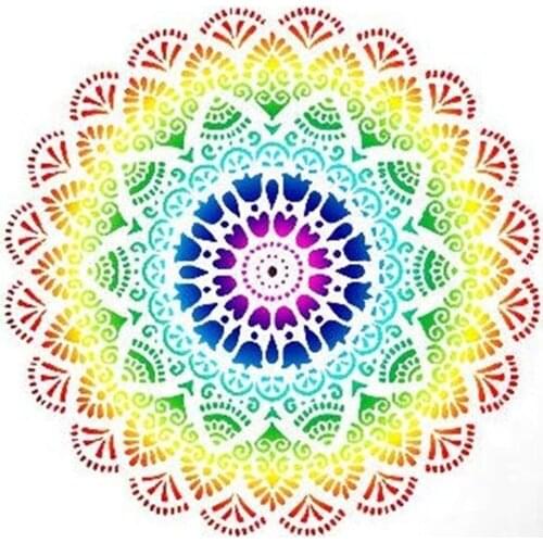 DIY Craft Layering Mandala Stencils for Painting on Wood Walls Art Scrapbooking Stamping Album Decorative Embossing Paper Cards
