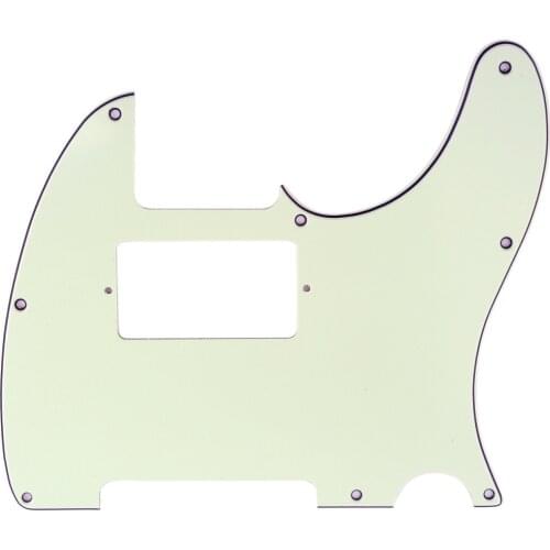 Musiclily 8 Hole Guitar Tele Pickguard Humbucker HH for USA/Mexican Made Fender Standard Telecaster Style, 3Ply Ivory