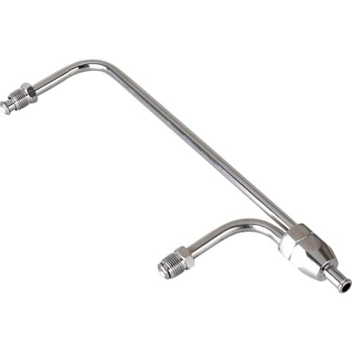 Chrome Gas Hard Tube Fuel Line Kit for 4160 Barrel Carb Carburetor 3/8" Inlet