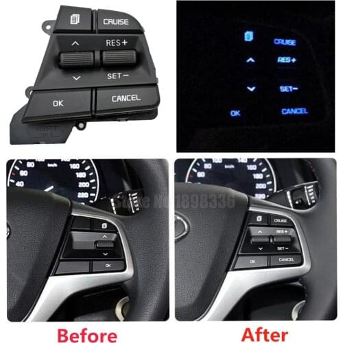 For Hyundai Elantra 1.6 AD 2016 2017 Right Cruise Control Steering Wheel Push Button Switch Black Right Remote Switch