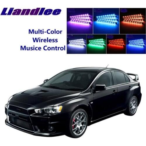 LiandLee Car Glow Interior Floor Decorative Seats Accent Ambient Neon light For Mitsubishi Evo All Models
