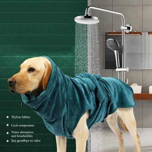 M-2XL Super Absorbent Pet Dog Towel Pet Bath Towel Quick Drying Soft Bow Dog Bathrobe Clean Pet Supplies