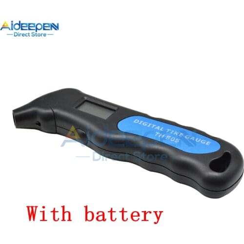 TH805 Car Tire Tyre Air Pressure Gauge Meter LCD Manometer Digital Barometers Tester for Car Truck Motorcycle Bike With Battery