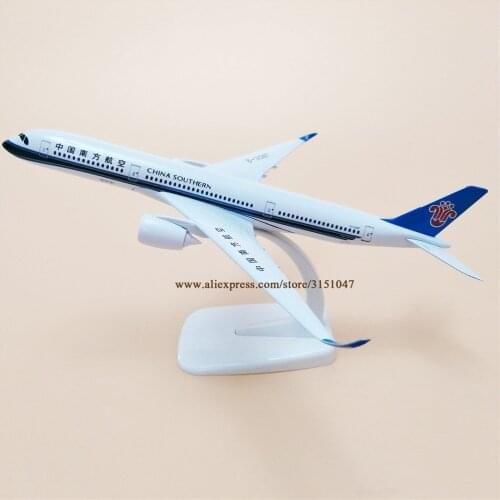 Alloy Metal Air China Southern Airlines A350 Airplane Model Southern Airbus 350 Airways Plane Model Stand Aircraft Gifts 20cm