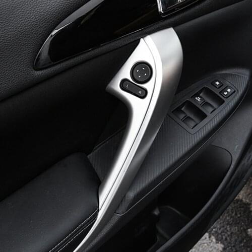 Front Door Interior Handle Cover Rearview Mirror Adjust Button Trim For Mitsubishi Eclipse Cross 2018 2019 2020 Car Accessories