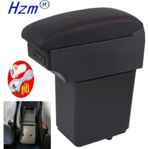 For Citroen Berlingo Armrest Retrofit parts For Peugeot Partner tepee Car Armrest Storage box car accessories Charging USB LED