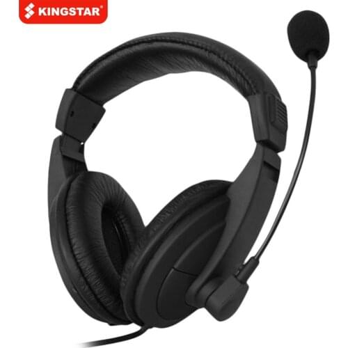 KINGSTAR 3.5mm Wired Headphone with Mic Over-Ear Business Earphone Gaming Headset For Game Computer PC Laptop PUBG CSGO PS4