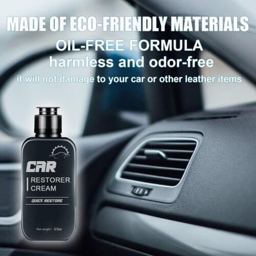 100ml Automotive Plastic Leather Retreading Agent With Sponge Practical Leather Restoration Cream For Cars