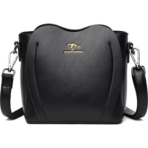 3 Layers Leather Bucket Luxury Handbags Women Bags Designer Women Crossbody Shoulder Bag Bags for Women Ladies Messenger Bag
