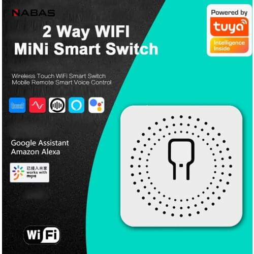NABAS 10A/16A Mini Smart Wifi DIY Switch 2 Way Control Smart Home Automation Module Works with Alexa Google Home Smart Life App