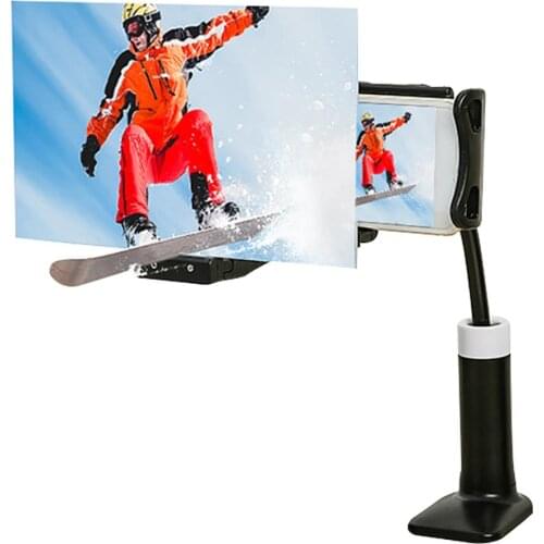 Universal 3D HD Mobile Phone Screen Enlarge Magnifier Movies Amplifier With Bluetooth SpeakerPhone Bracket Stand Holder Desktop