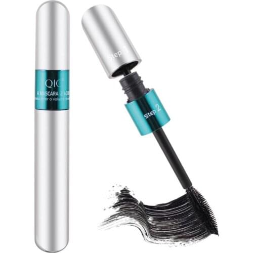 Double Head Waterproof Mascara 4D Black Thick Pull Long Curl Warped Sweatproof Not Easy Dizzy Dye Mascara Eye Makeup TSLM1