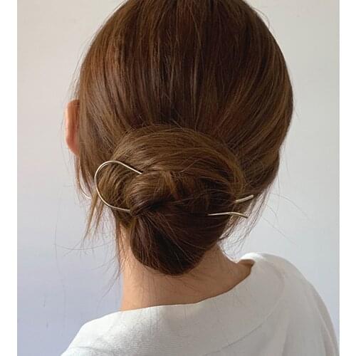 Simple U Shape Hair Clips Bobby Pins For Women Girls Bride Hair Styling Accessories Black Gold Brown Hairpins Metal Barrettes