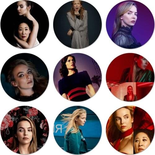 DKilling Eve Icons Pins Badge Decoration Brooches Metal Badges For Backpack Decoration 58mm