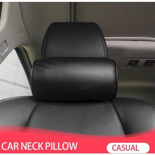 1 Pcs Car Styling Seat Neck Pillow Protection PU Auto Headrest Support Rest Travelling Car Comfortable Headrest Neck Pillow