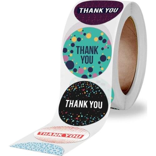 100-500Pcs Colorful Thank You Stickers Adhesive Sealing Label for Baking,Handmade crafts,wedding decor Small Business Sticker