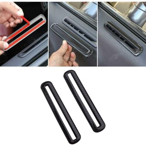 2x Door Air Vent Outlet Trim Cover Frame Bezel Fit For Dodge Challenger 2015-2019