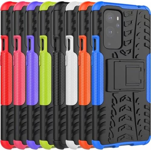 50Pcs/Lot Hybrid Kickstand Rugged Rubber Armor Hard PC+TPU 2 In 1 Case Stand For Oneplus 9 Pro Nord N10 N100 ONE PLUS 8 8T