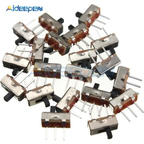 50Pcs SS12D00G3 2 Position SPDT 1P2T 3 Pin PCB Panel Mini Vertical Slide Switch Toggle Switches