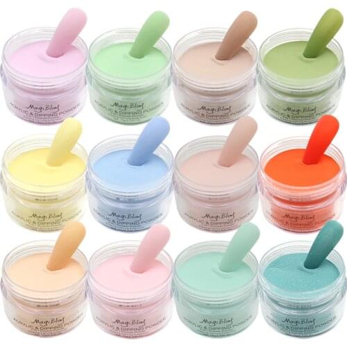 15g Acrylic Powder Light Color Carving Nail Polymer Tip Extension Crystal Powders Manicure Professional Nails Art Accessories