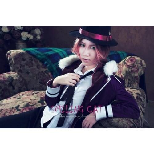 Anime Diabolik Lovers Sakamaki Laito Cosplay Costume with hat