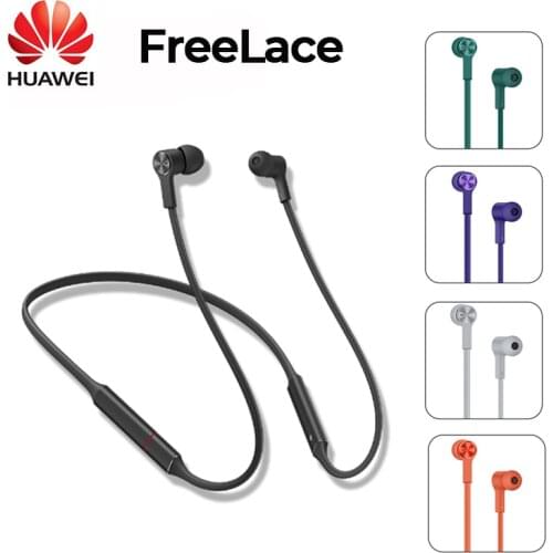 Original Huawei FreeLace Wireless Earphone Bluetooth Sport Waterproof In-ear Memory Cable Metal Cavity Silicon Magnetic Switch
