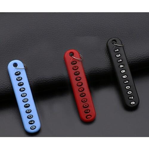 DIY Phone Number Card Plate Car Keys Anti-lost Keyring Keychain for Hyundai ix35 iX45 iX25 i20 i30 Sonata,Verna,Solaris,Elantra
