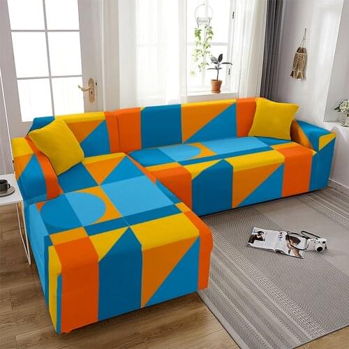 Elastic Sofa Covers for Living Room Modern Sectional Corner Sofa Slipcovers Nordic Leaves Couch Cover Protector 1/2/3/4 Seater