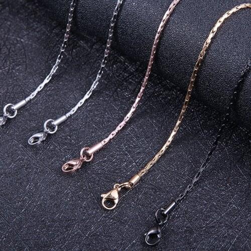 Stainless Steel Men Women Choker Necklace Tiny Necklace Chain Width 0.6/0.8/1mm Wholesale Jewelry Gifts