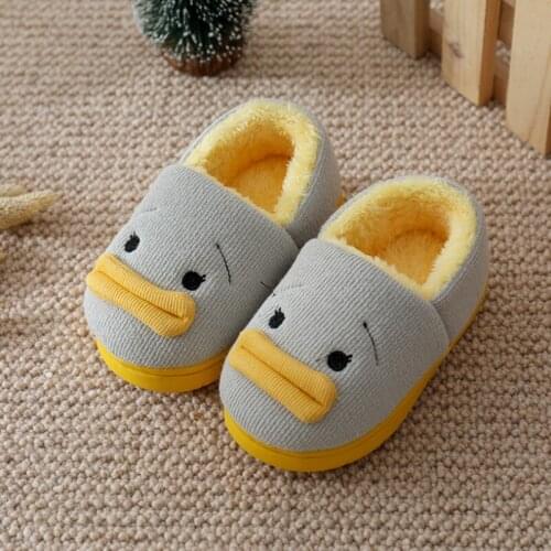 Kids Slippers for Toddler Boys Indoor Shoes Baby Girl Fur Slides Cotton Flip Flop Warm Winter House Children Slipper