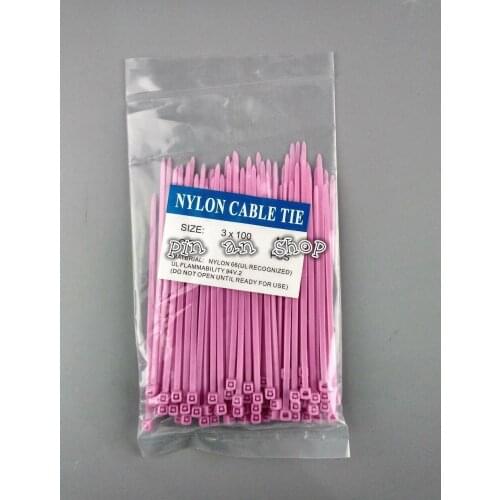 Violet Nylon tie belt 3X100 color environmental protection plastic fixed self-locking type