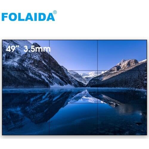 FOLAIDA TV 49 Pulgadas 3.5mm Bezel To Bezel LCD Video Wall Advertising LCD Display Monitor Panel