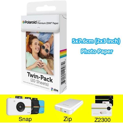 Polaroid Instax 2x3'' 5x7.6cm Premium ZINK Photo Paper for Instant Camera Z2300 Snap Touch/Zip Pinter/Socialmatic Instagram