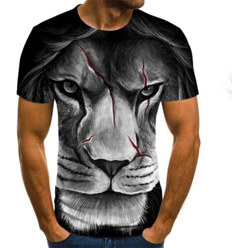 Fun Animal Graphic T-shirt 3d Printed Boys Clothing Fashion Harajuku Tops Summer Mens T-shirt Casual Round Neck Shirt