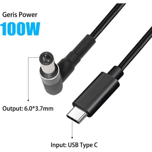 USB C Type C to 6.0*3.7mm Laptop Charging Adapter Cable Cord 100W USB Type C PD Power Adapter Plug Converter for Asus Laptop PC