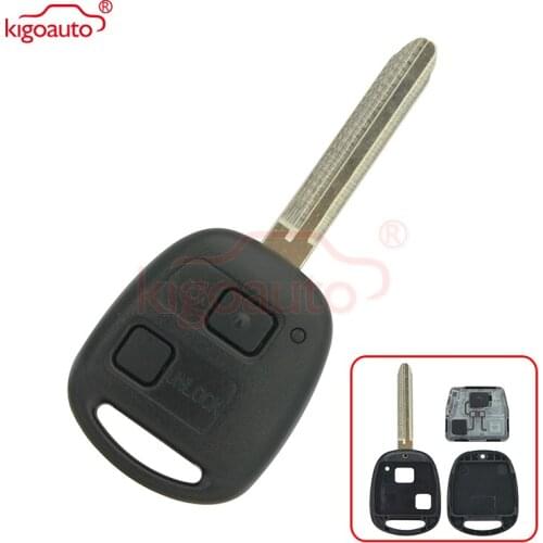 Kigoauto Denso( not Valeo) Remote key 2 button TOY43 for Toyota RAV4 Corolla+434mhz no chip