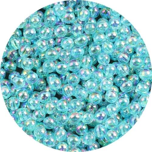 6/8/10mm Round Pearl Beads Little Blue Acrylic Beads Loose Spacer Beads for Jewelry Making DIY Charms Bracelet Necklace Crafts