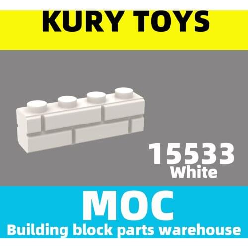 Kury Toys DIY MOC For 15533 Building block parts For Brick, Modified 1 x 4 with Groove For Modified Brick
