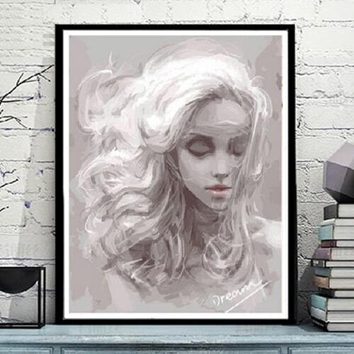 Картины девушек по номерам MaHuaf China At AliExpress