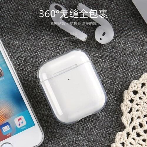 Soft TPU Transparent Cover Earphone Protective Case Clear Skin For AirPods 1 2 LX9B
