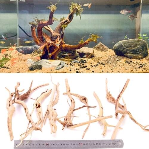 Natural Wood Driftwood Tree Drift wood Trunk Aquarium Reptile Cylinder Fish Tank Plant Ornament Landscaping Artwork Decor