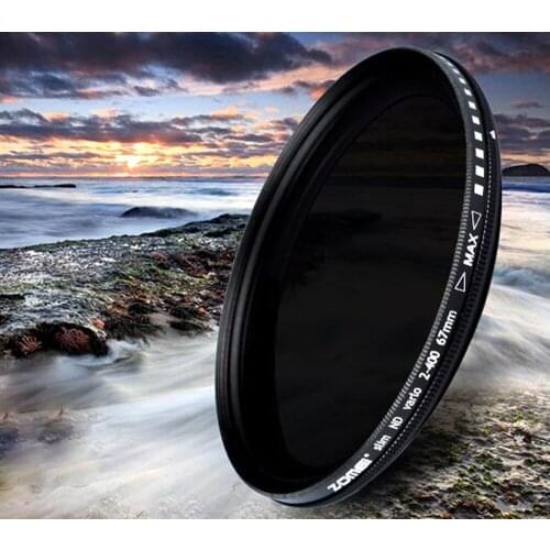 New 52mm Slim Fader Variable ND2 to ND400 Adjustable ND Neutral Density Grey Lens Optical Glass Filter