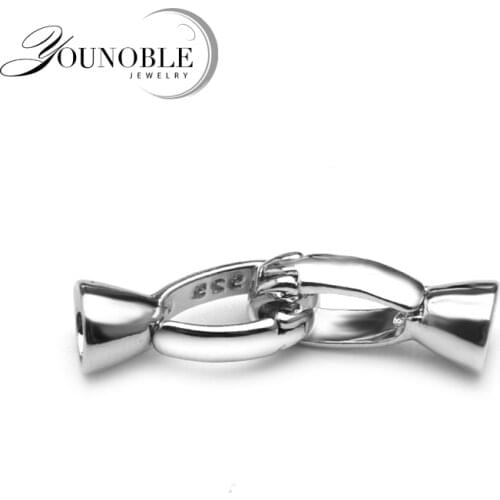 Wholesale Freshwater Pearl Bracelet Necklace Jewelry Clasp fasten Accesorry 925 Sterling Silver Jewelry making DIY