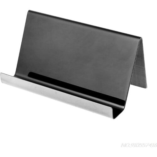 Stainless Steel Business Card Holder Desktop Card Display Rack Organizer for Office N20 20 Dropshipping