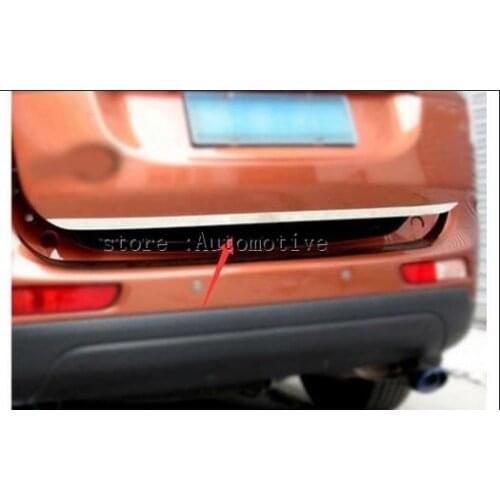 Car styling High quality stainless steel Rear Trunk Lid Cover Trim For 2013 2014 2015 for Mitsubishi Outlander Samurai