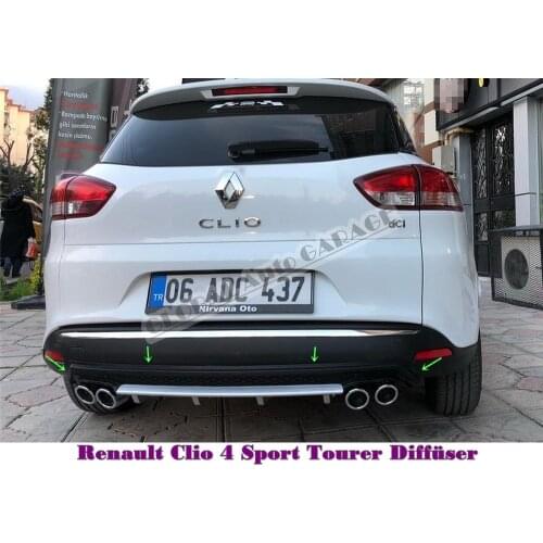 For Renault Clio 4 Sport Tourer 2012 2013 2014 2015 2016 2017 2018 Diffuser Rear Bumper Extension Attachment Car Auto Universal
