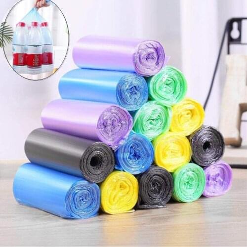 Reinforced Garbage Bag New Material Color Kitchen Bathroom Household Point-break Plastic Bag 100 Pcs 5 Rolls 45x50cm Trash Bags